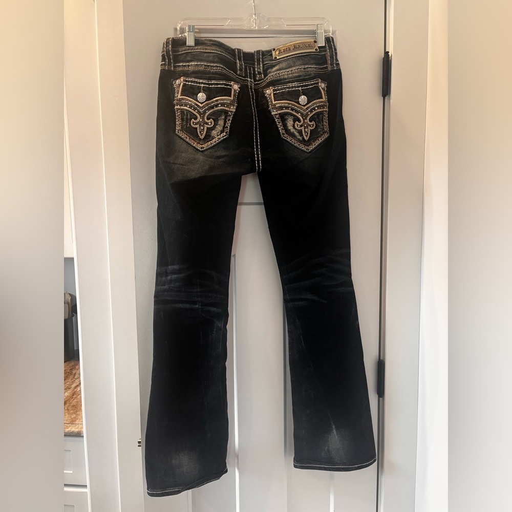 Rock Revival Women’s size 27 Meri Easy Boot Embellished Pocket Jeans